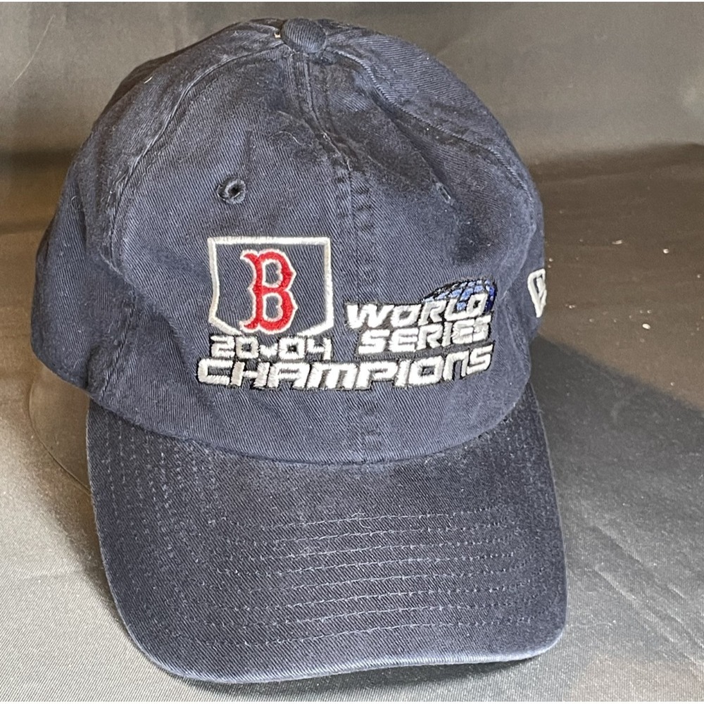Boston Red Sox  2004 World Series Champions New Era OSFA Hat Navy Blue Denim